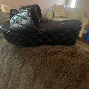 Black platform slides